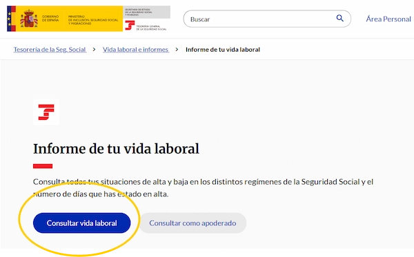consultar vida laboral internet